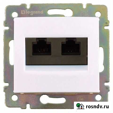 Компьютерная розетка Legrand Valena двойная белая Красногорск - изображение 1