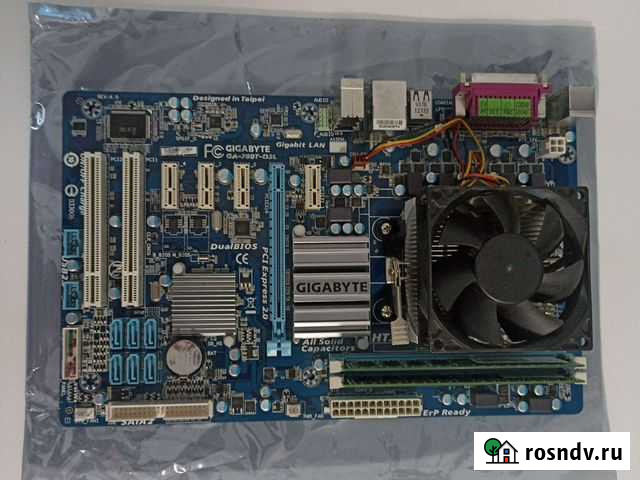 Комплект мат. плата + проц + озу + fan Уфа - изображение 1