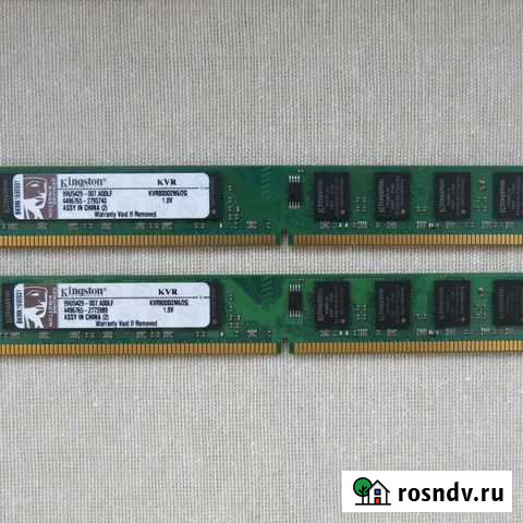 Оперативная память Kingston DDR2, 2 шт по 2Гб Хабаровск - изображение 1