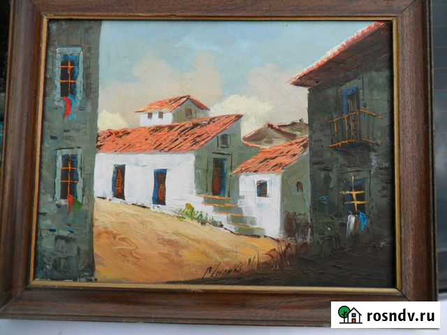 Картина. холст. масло. подпись. авторская. итальян Нижний Тагил - изображение 1