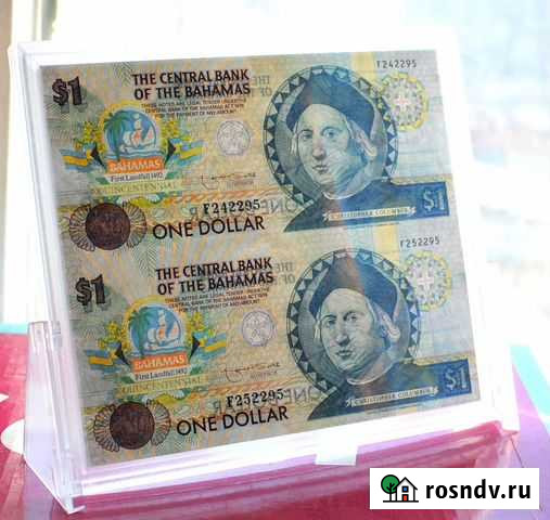 Багамы Багамские острова 1 доллар 1992 юбилей UNC Барнаул - изображение 1