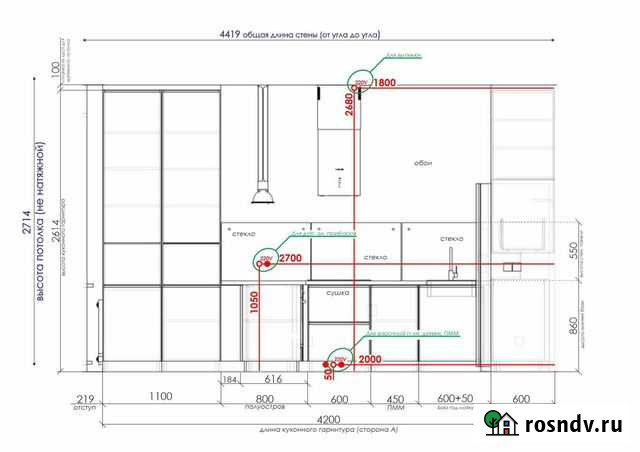 План розеток, проектирование мебели Ижевск - изображение 1