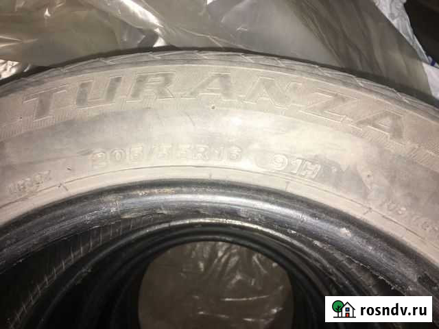 Шины 205 55 16 летние бу bridgestone Ульяновск - изображение 1