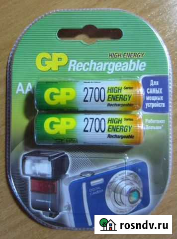 Аккумулятор GP 2700 мА/ч (Ni-Mh), 2 ед Красноярск - изображение 1
