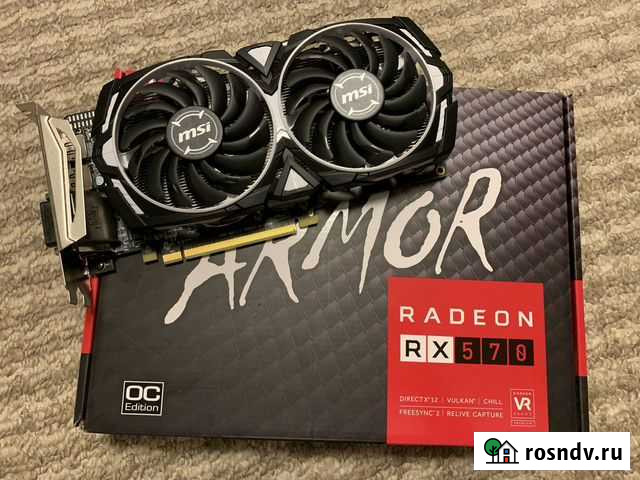 Новая MSI Radeon RX 570 4gb (на гарантии) Омск - изображение 1