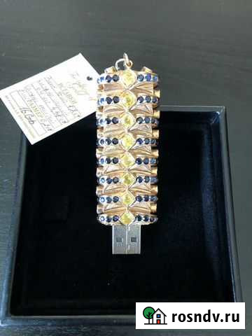 USB Накопитель из золота 585+сапфиры/рубины Сургут - изображение 1