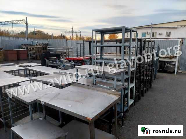 Стеллажи металлические столы из нержавейки Б/У Йошкар-Ола - изображение 1