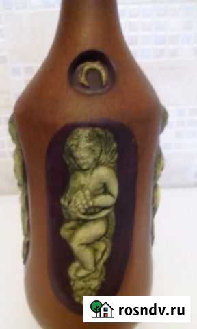 Глининая бутылка с выпуклым арнаментом Москва - изображение 1