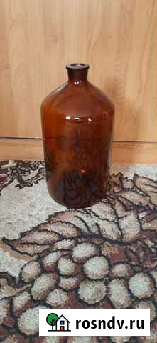 Бутыль 5 литров из толстого тёмного стекла Иркутск - изображение 1
