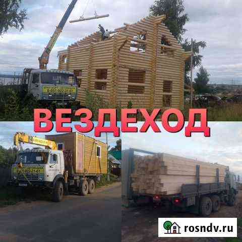 Кран борт 10т вездеход, сборка Срубов Пермь