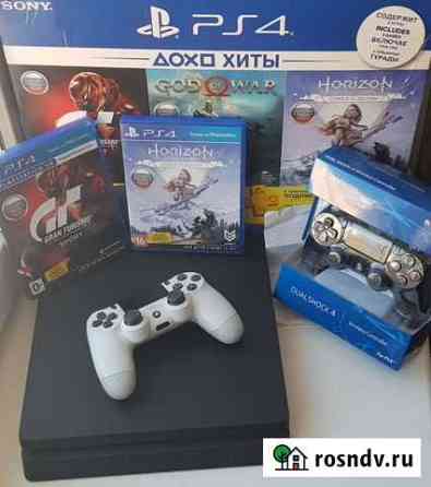 Sony PS4 slim 1tb, 2 джойстика, игры Юрга