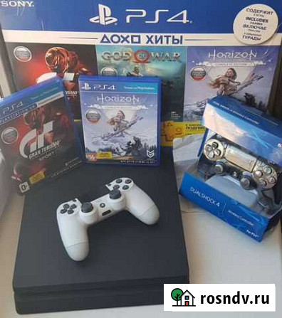 Sony PS4 slim 1tb, 2 джойстика, игры Юрга - изображение 1