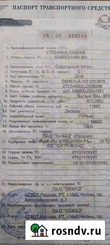 КамАЗ 5490, 2018 Санкт-Петербург - изображение 1