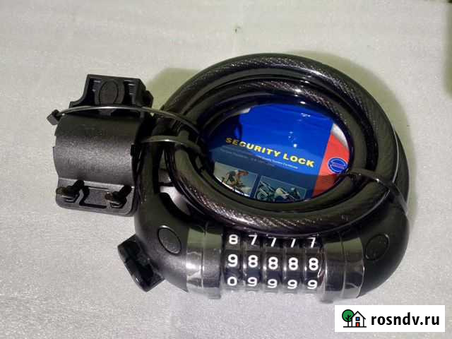 Замок тросовый кодовый 1.2X120 См TY566 Красноярск - изображение 1