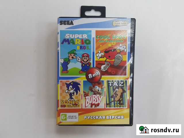 Картриджи Sega сборник 8 в 1 Киров - изображение 1