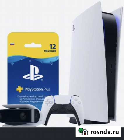 Sony PS5 digital edition+камера+ подписка PS plus Кострома - изображение 1