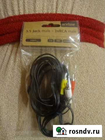 Сигнальный кабель 3,5 Jack male RCA 3x Connector Курск - изображение 1