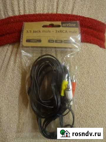 Сигнальный кабель 3,5 Jack male RCA 3x Connector Курск - изображение 1
