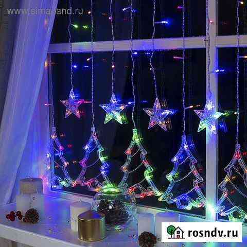 Гирлянда 2.4 х 0.9 м, Ёлки, LED-138-220V, 8 реж Волжский