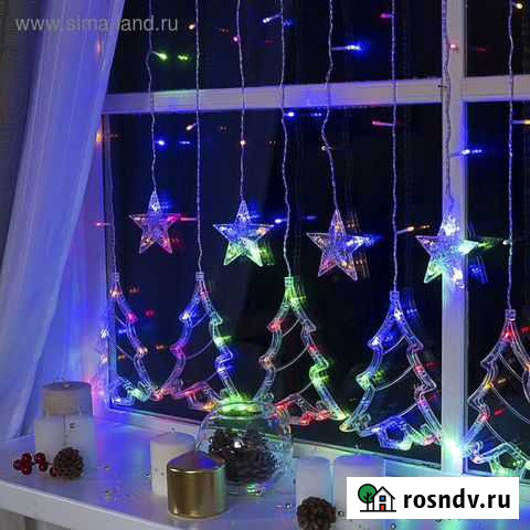 Гирлянда 2.4 х 0.9 м, Ёлки, LED-138-220V, 8 реж Волжский - изображение 1