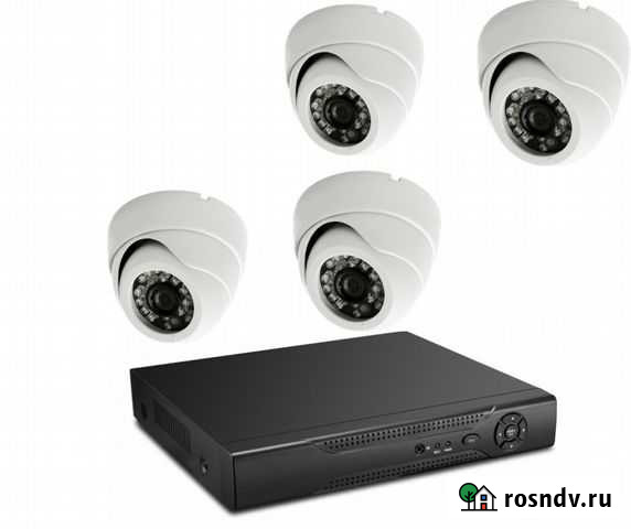 Комплект видеонаблюдения на 4 камеры On-line-купол Нижний Новгород - изображение 1