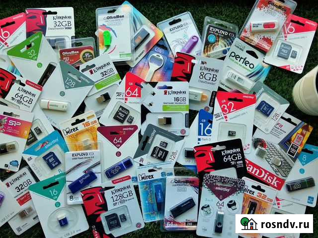 Флешки и Карты памяти 2-512гб Новые Оригинал Краснодар - изображение 1