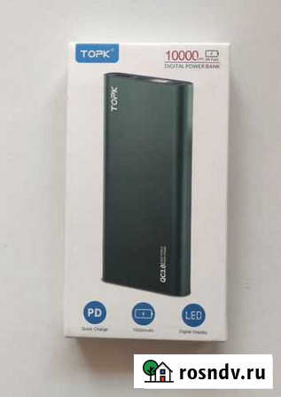 Power Bank Topk 10000 mAh 18W С быстрой зарядкой Рязань - изображение 1