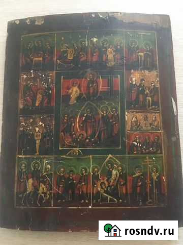Икона 18вв. двунадесятые праздники Тюмень - изображение 1