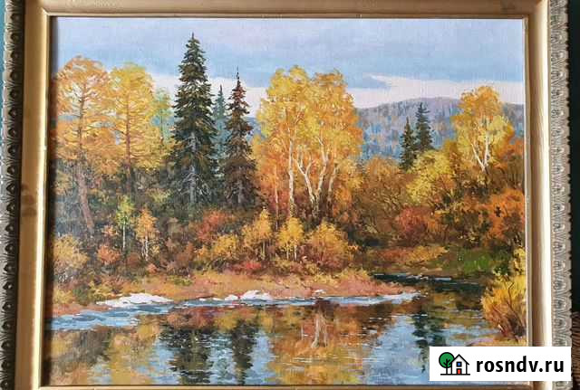 Картина маслом на холсте пейзаж Красноярск - изображение 1