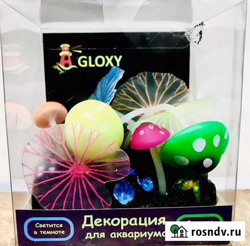 Грот Gloxy флуорисцентный декор Грибы Красноярск - изображение 1