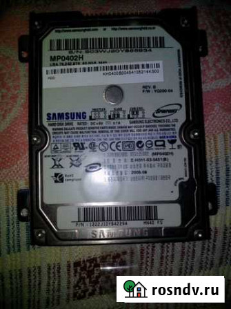 Жесткий диск 2,5 Samsung 40 GB IDE Джанкой - изображение 1