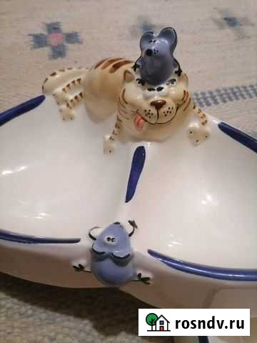 Миски для кошечек керамика с фигурками Истра - изображение 1