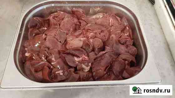Субпродукты. Печень, сердце, желудки Колывань