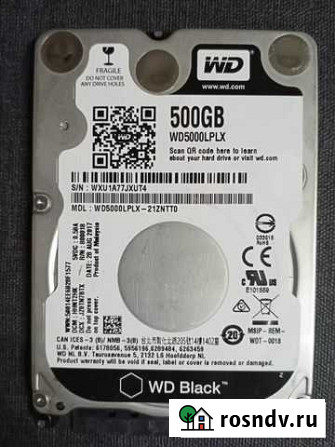 500 гб Жесткий диск WD Black (WD5000lplx) Ачинск - изображение 1