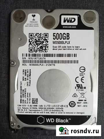 500 гб Жесткий диск WD Black (WD5000lplx) Ачинск - изображение 1