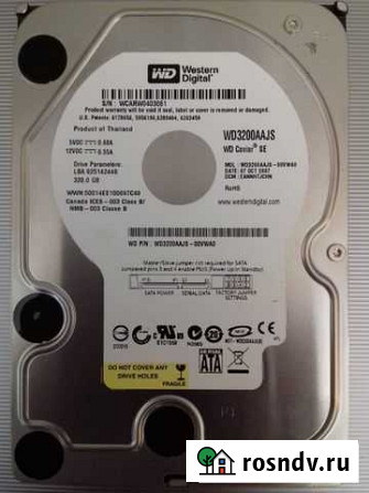 HDD жёсткий диск WD Caviar 320 GB, 3.5, SATA Ростов-на-Дону - изображение 1
