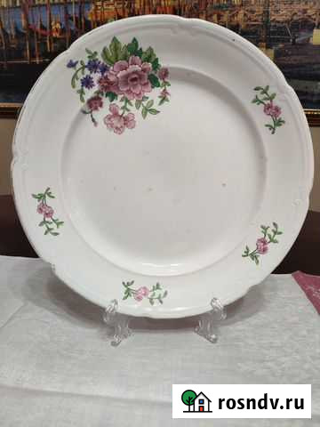 Тарелка старенькая большая зик Павлово - изображение 1