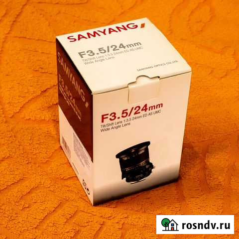 Объектив Samyang Tilt/Shift F3.5/24mm Fujifilm X Новороссийск - изображение 1