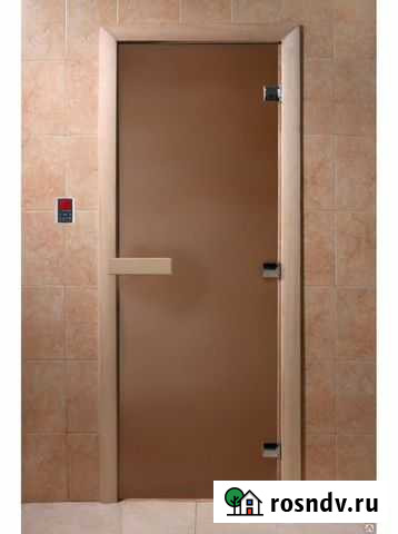 Дверь для сауны стеклянная бронза матовая Урюпинск - изображение 1