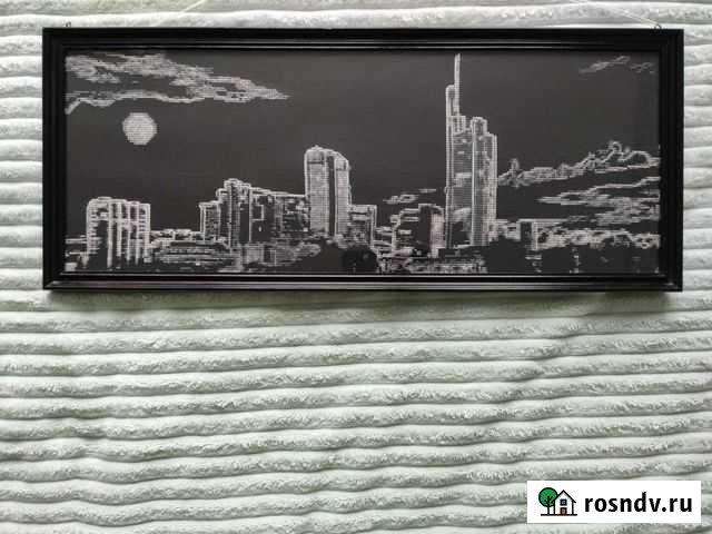 Картина ночной город ручная работа Тосно - изображение 1