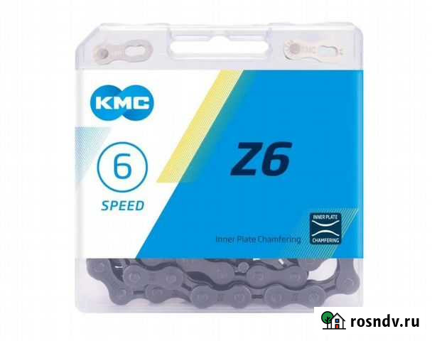Цепь велосипедная KMC Z6 1/2 x 3/32, 6 ск, замок Новомосковск - изображение 1