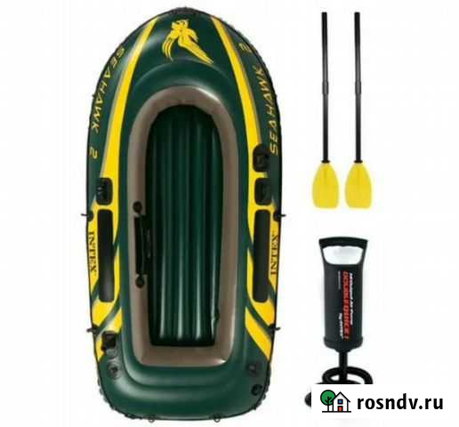 Двухместная надувная лодка пвх новая с вёслами и н Москва - изображение 1