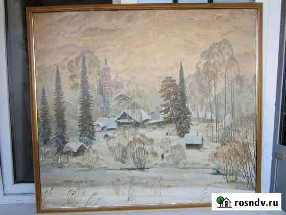 Картина художник Гусев В.С. Русская зима 1999 г Киров