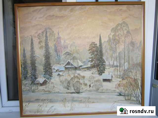 Картина художник Гусев В.С. Русская зима 1999 г Киров - изображение 1