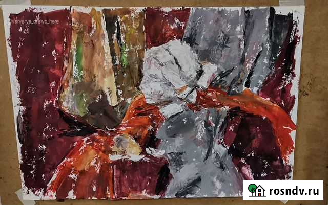 Картина Постановка с гипсовым бюстом Афины Анапа - изображение 1