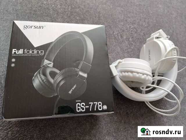 Белые наушники проводные 3.5 jack Стрежевой - изображение 1