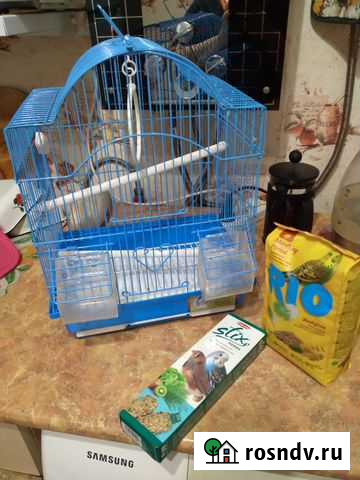Клетка для волнистого попугая,корм и лакомство Батайск - изображение 1