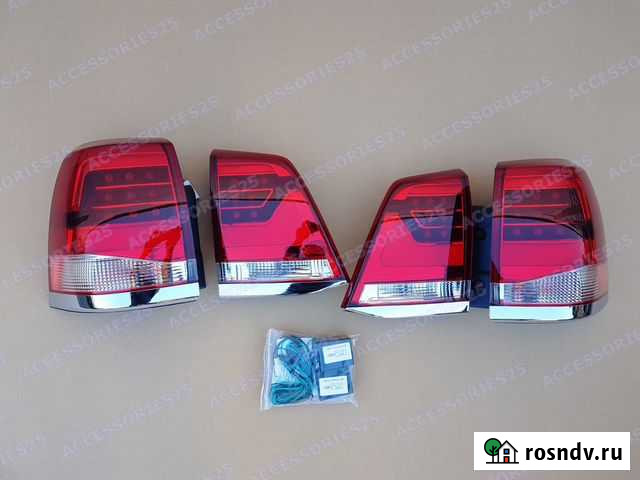 Стопы Land Cruiser 200 07-15г. стиль 16г Красн бел Владивосток - изображение 1