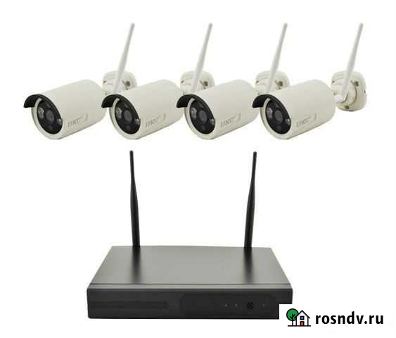 Видеонаблюдение wi fi Full HD 3MP комплект 6 сам Красноярск - изображение 1