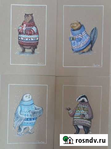 Картины Зверушки зимние Ярославль - изображение 1